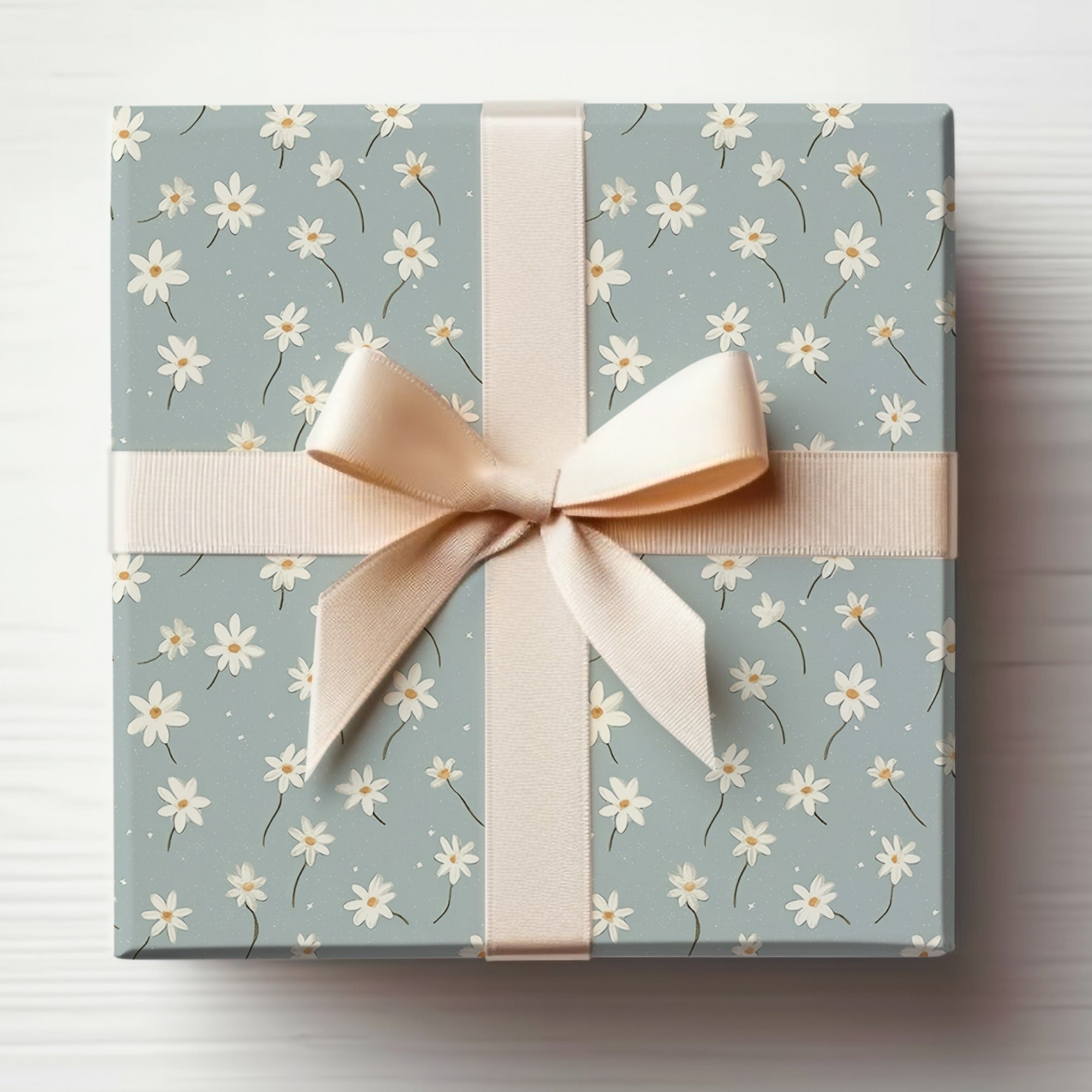 Elegant Floral Patterned Gift Box with Ribbon