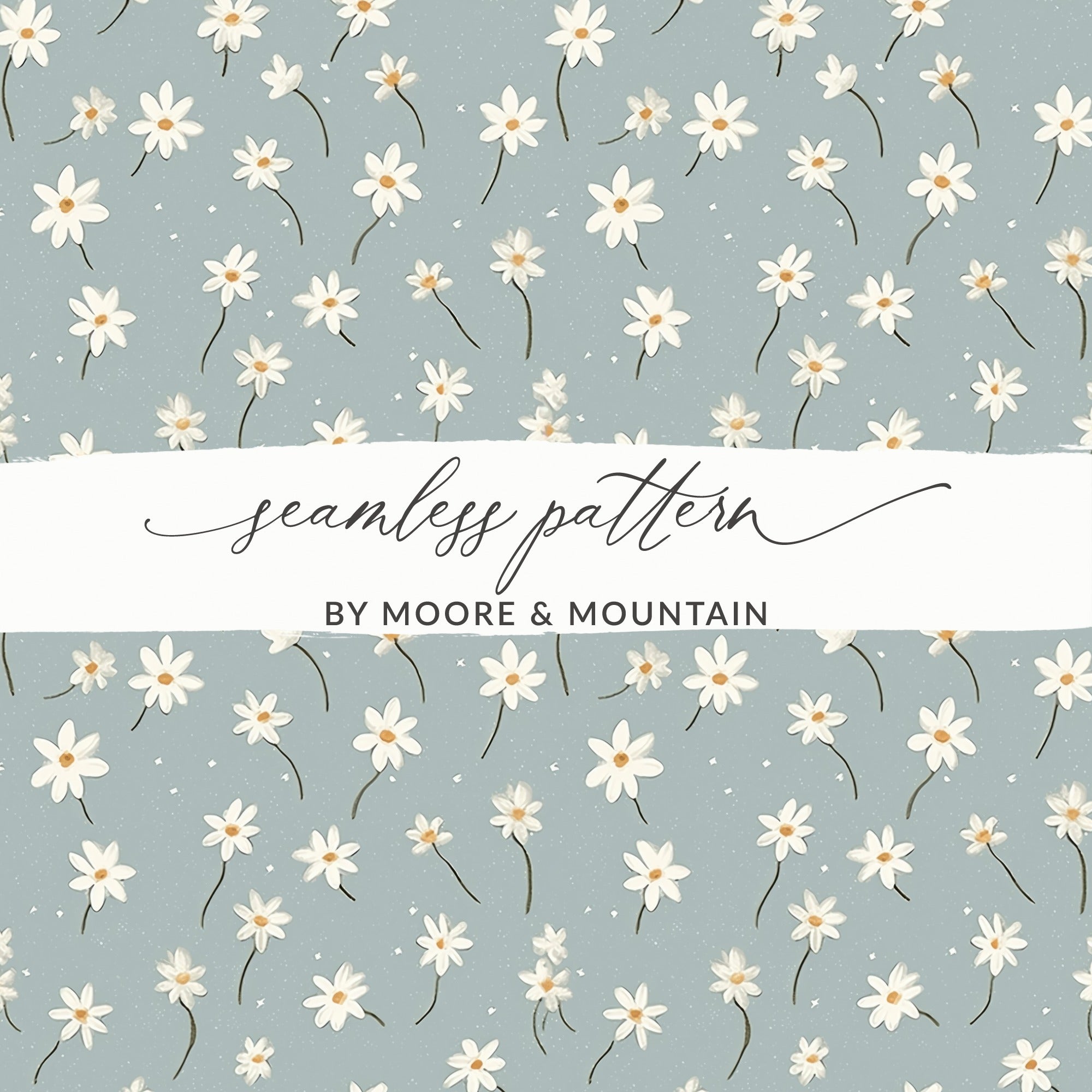 Elegant Daisy Floral Seamless Pattern Design