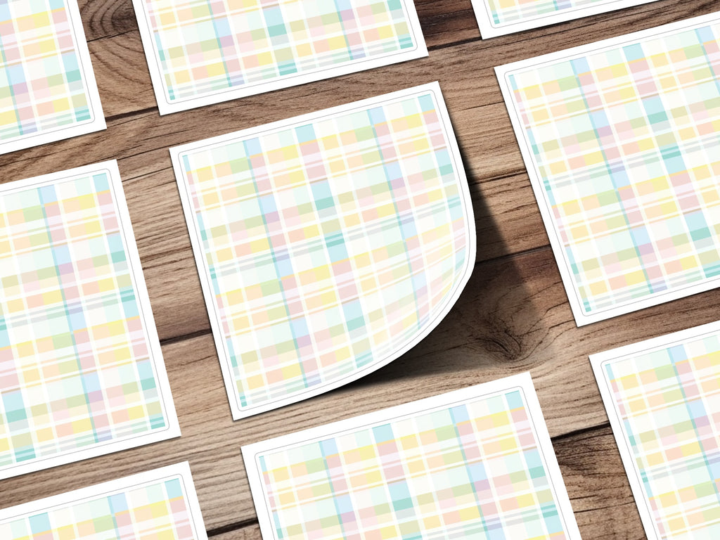 Colorful Plaid Pattern Sticker Sheet Product