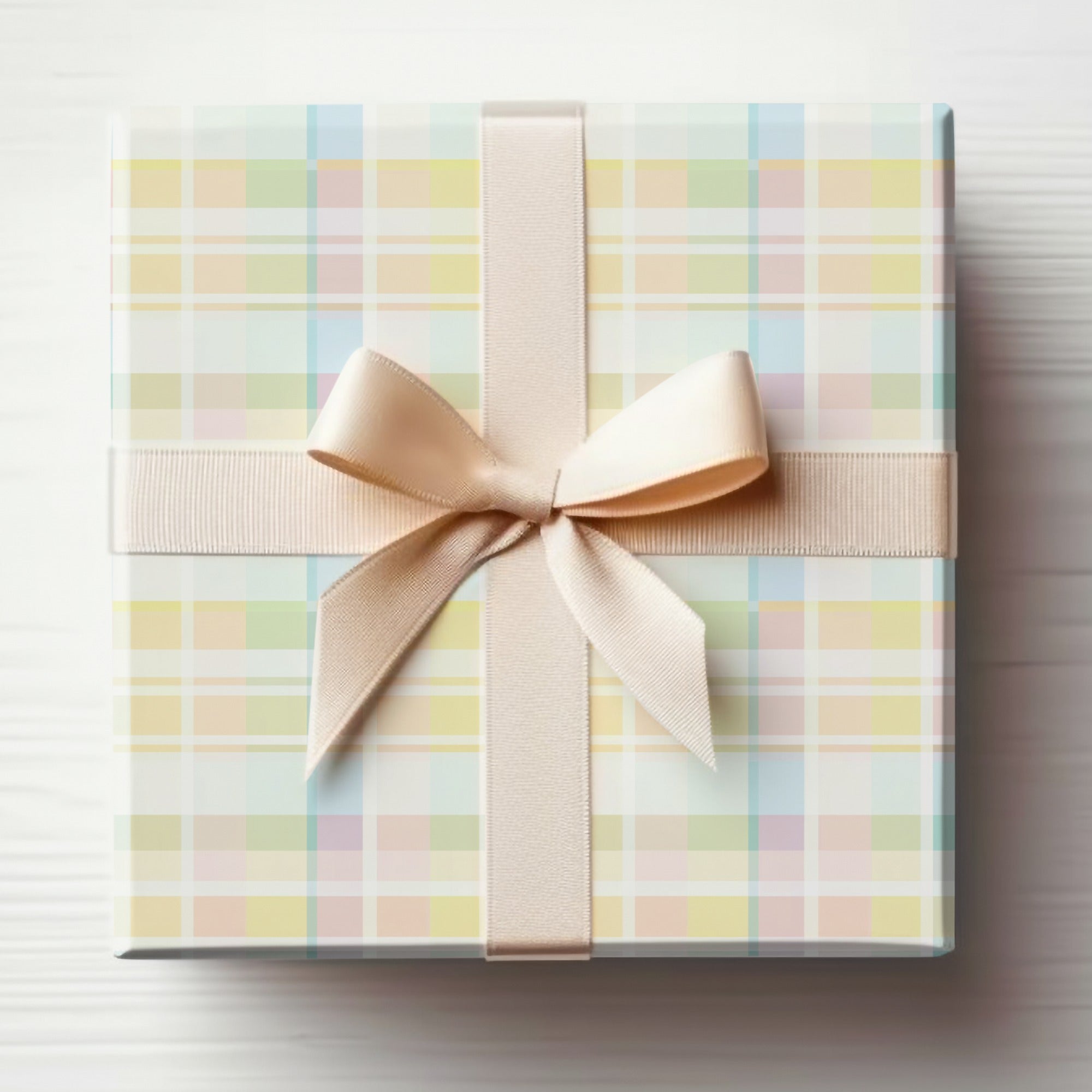 Elegant Pastel Plaid Design Gift Wrapping Paper Box