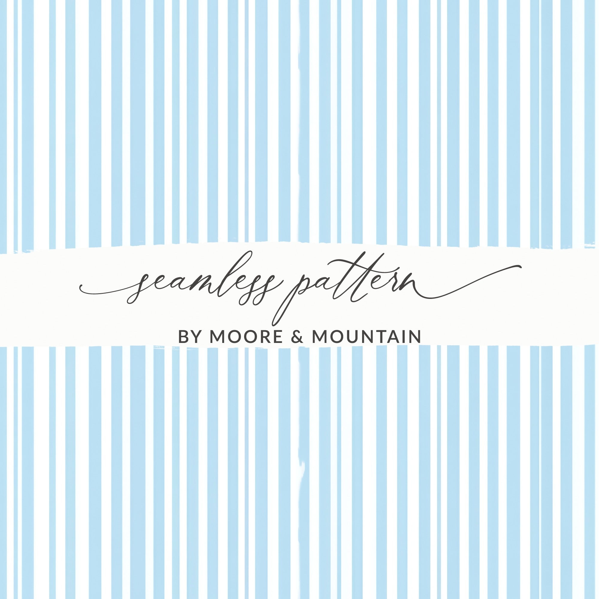 Light Blue Stripes Patterned Seamless Grandmillenial Digital - Moore and Mountain
