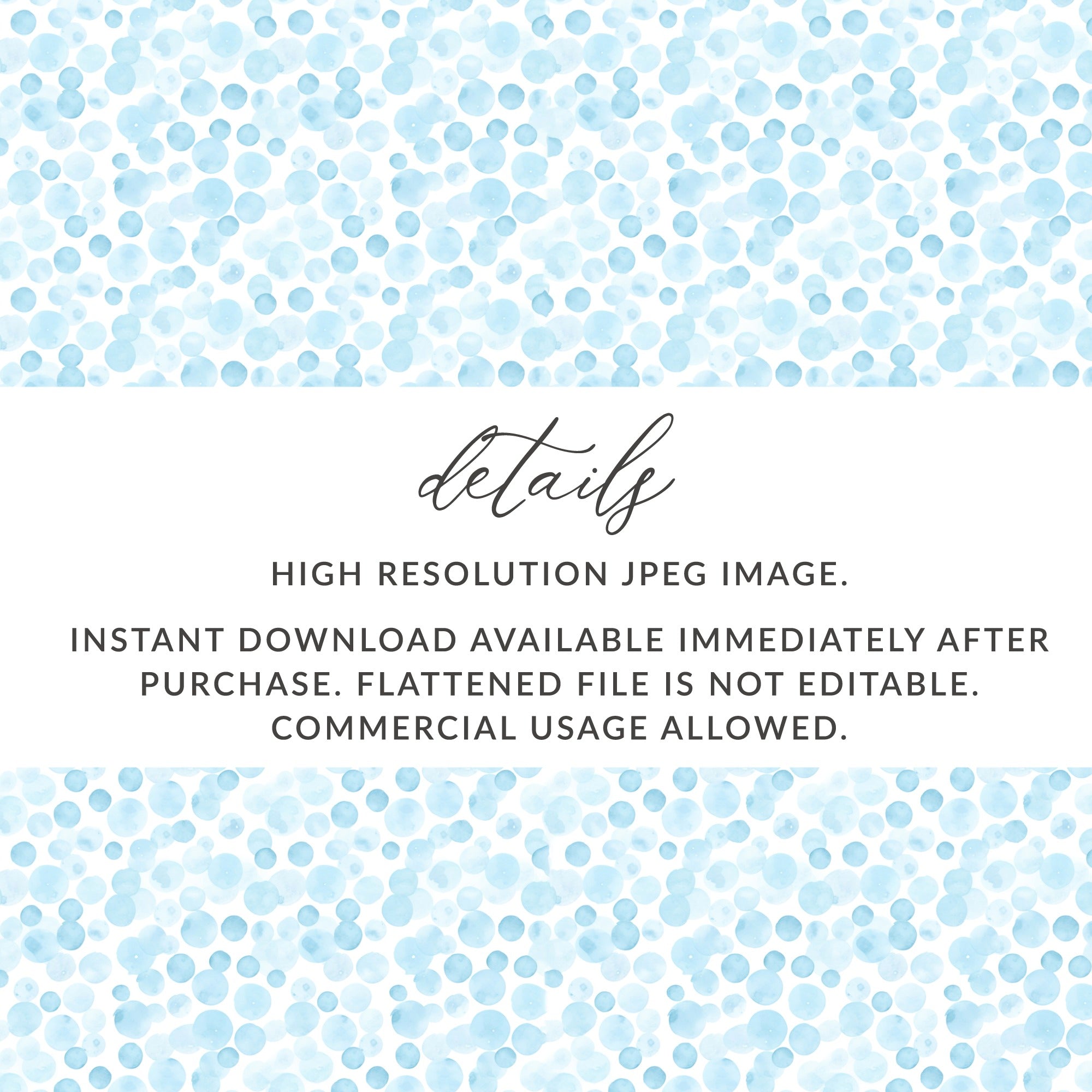 High Resolution Instant Download Blue Dotted Pattern