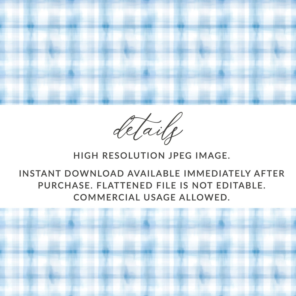 High Resolution Blue Plaid Instant Download JPEG Image