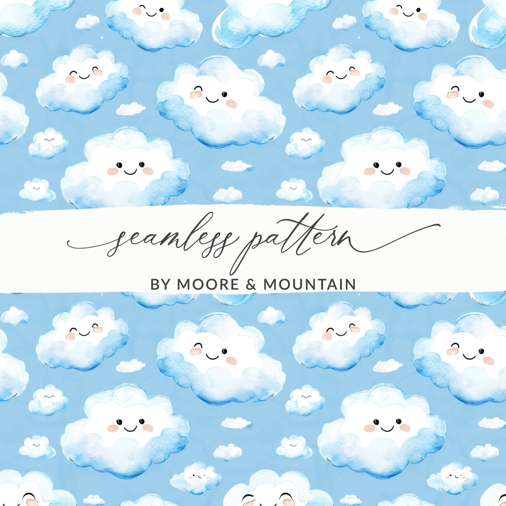Cute Cloud Pattern Seamless Design Ideal for Various Uses