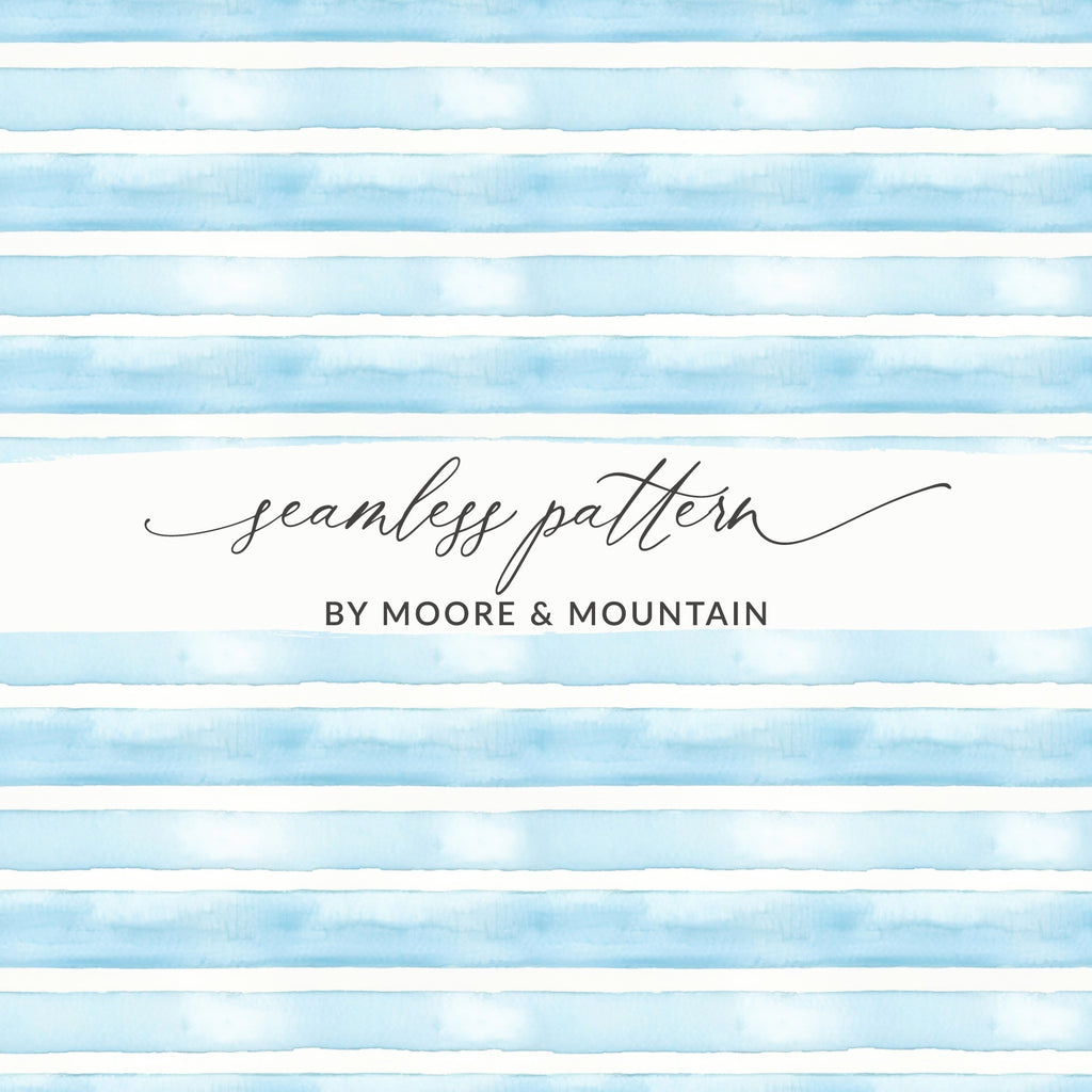 Blue Watercolor Stripes Seamless Pattern Design Product