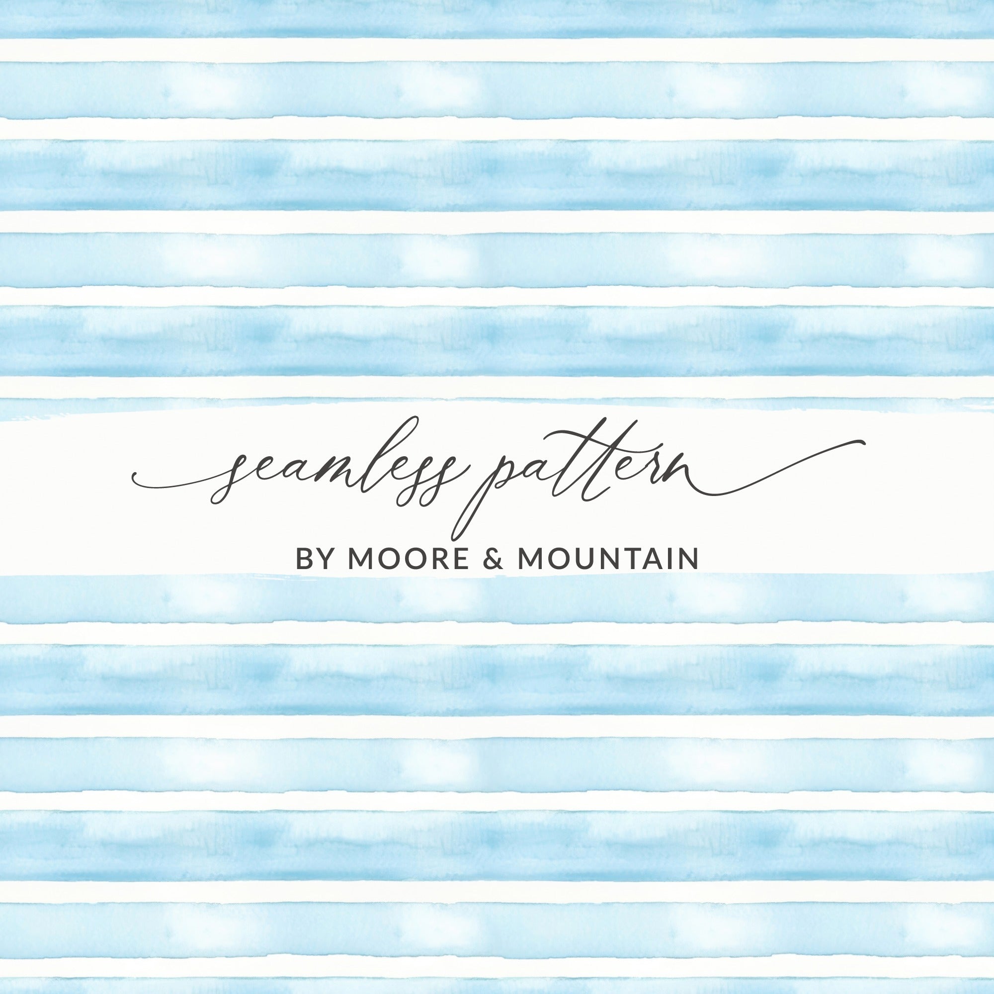 Blue Watercolor Stripes Seamless Pattern Design Product