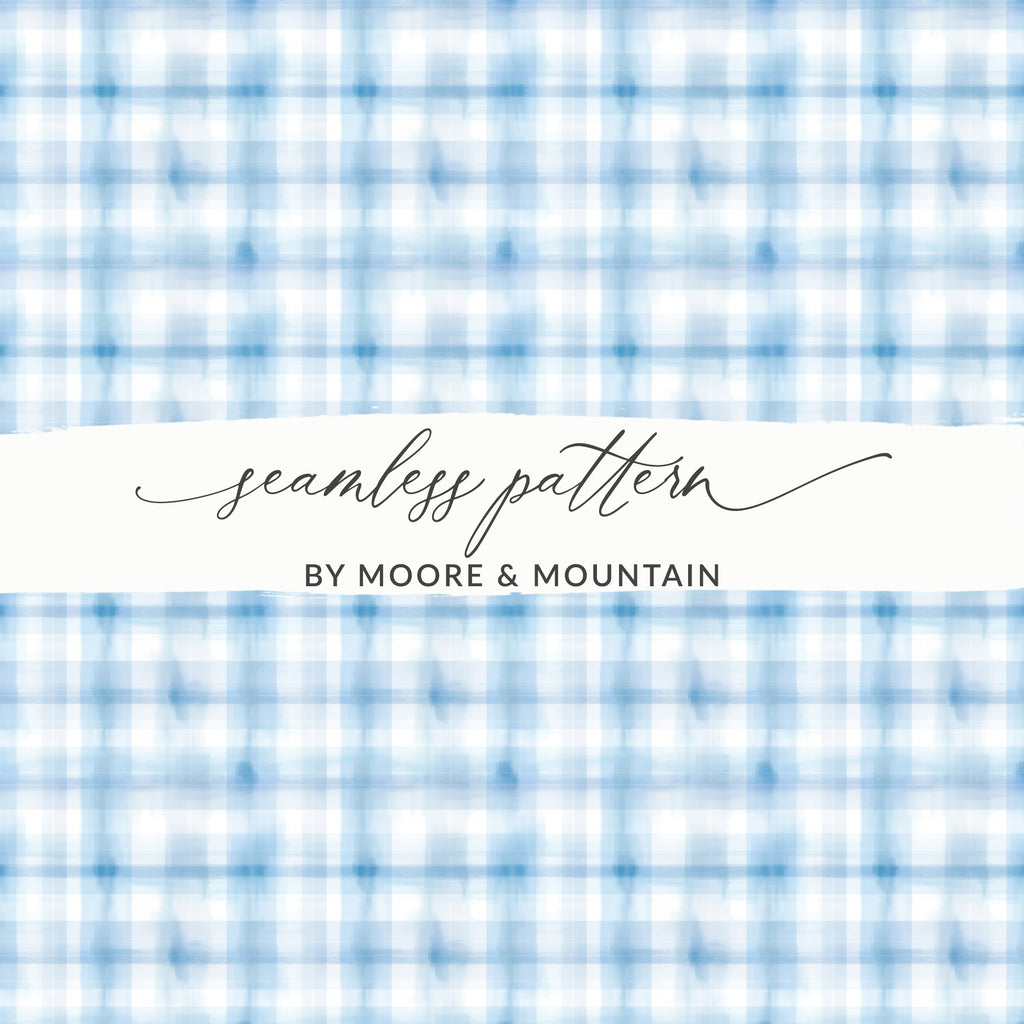 Blue and White Seamless Pattern By Moore and Mountain