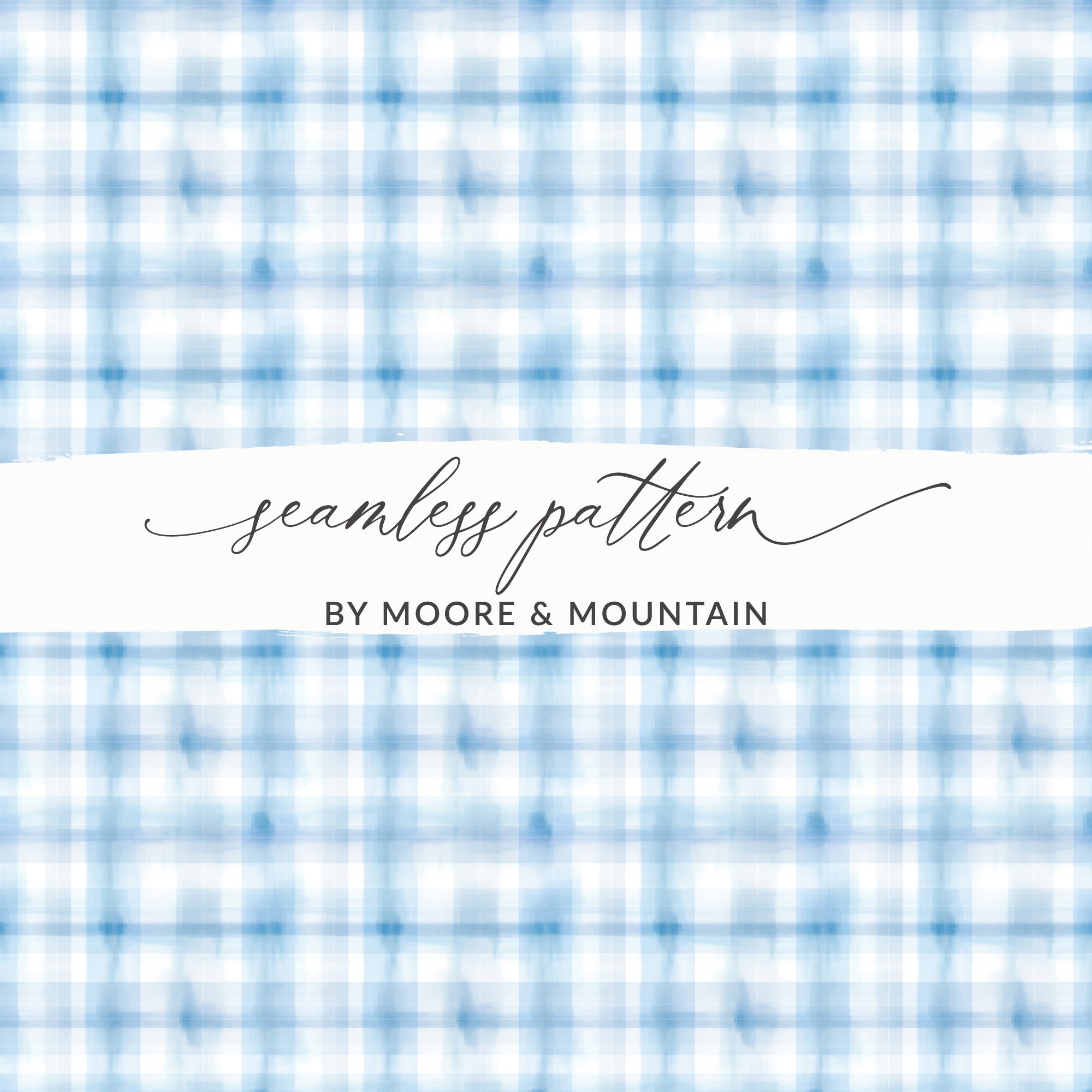 Blue and White Seamless Pattern By Moore and Mountain