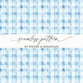 Seamless Blue and White Square Pattern Design