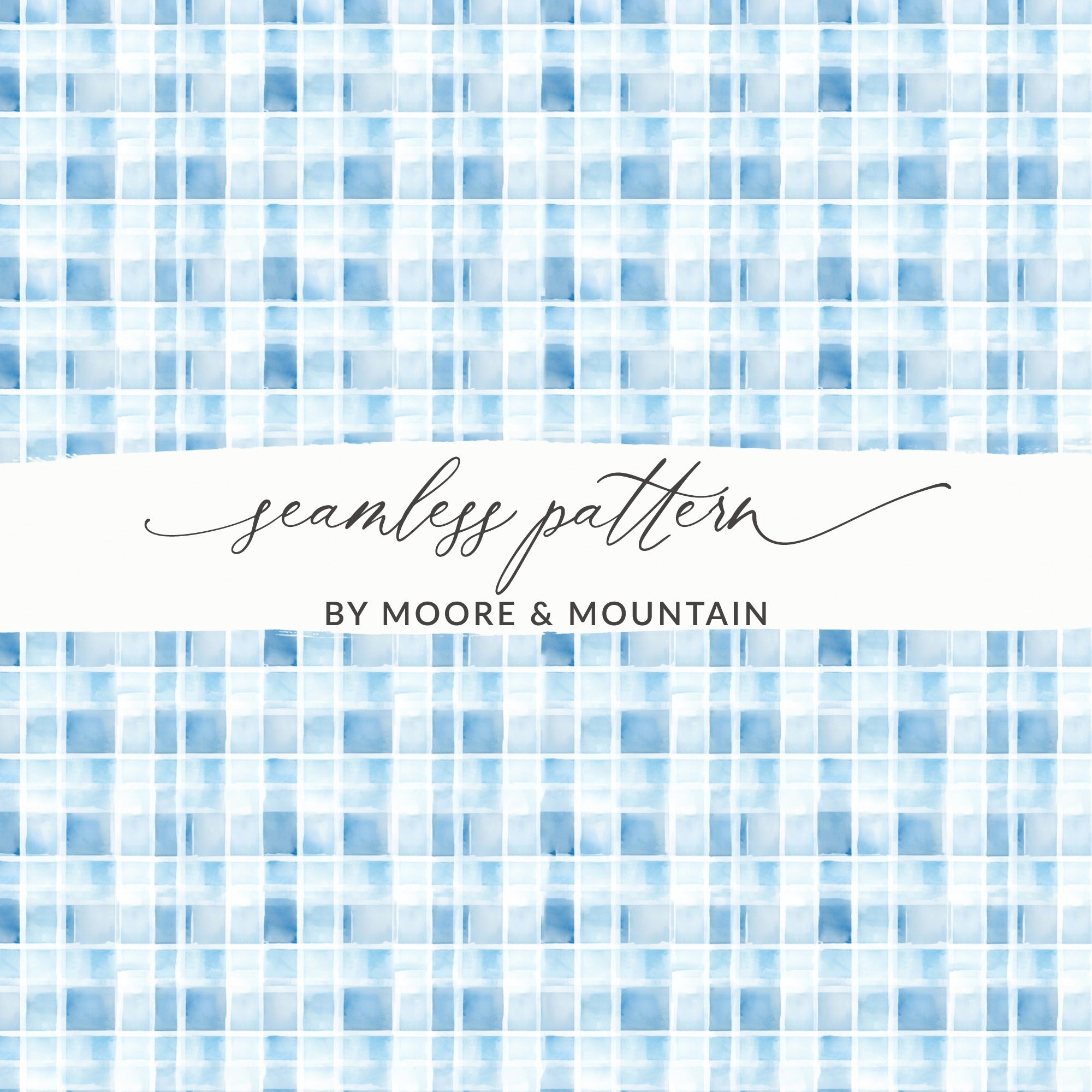 Seamless Blue and White Square Pattern Design