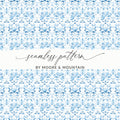 Elegant Blue Floral Seamless Pattern by Moore Mountain