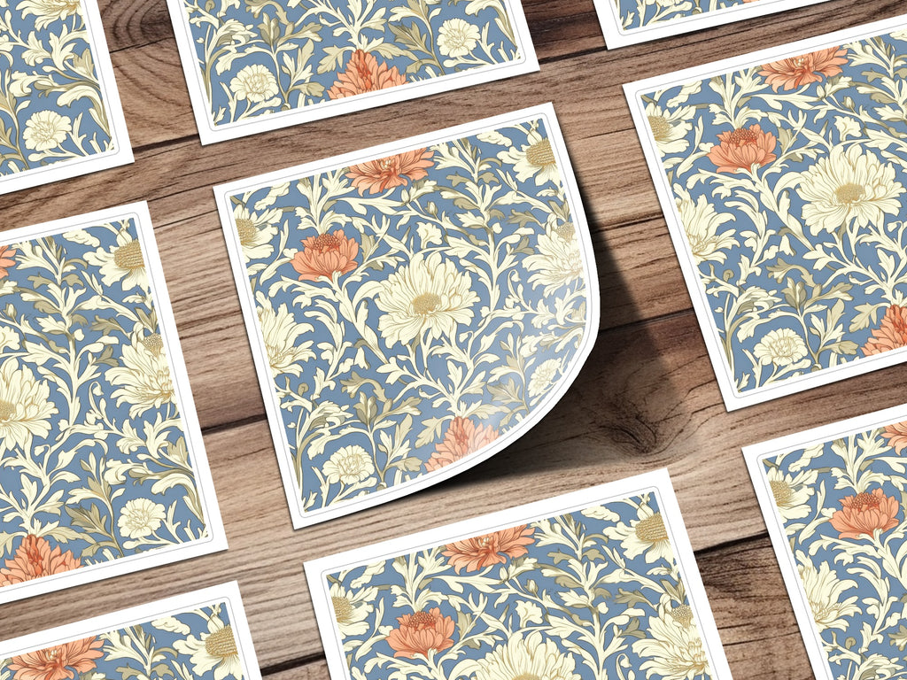 Light Blue William Morris Larkspur Print Digital - Moore and Mountain