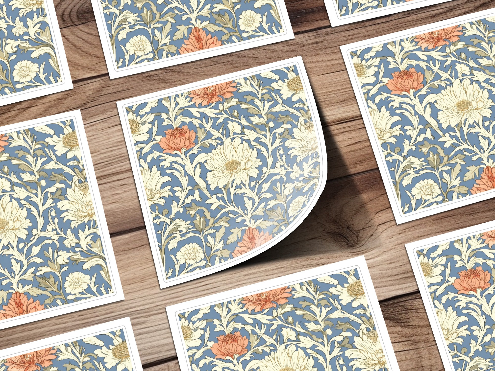 Light Blue William Morris Larkspur Print Digital - Moore and Mountain