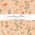 Light Blush Ditsy Floral Delight Seamless Pattern for Fabric Design Crafts - Moore and Mountain