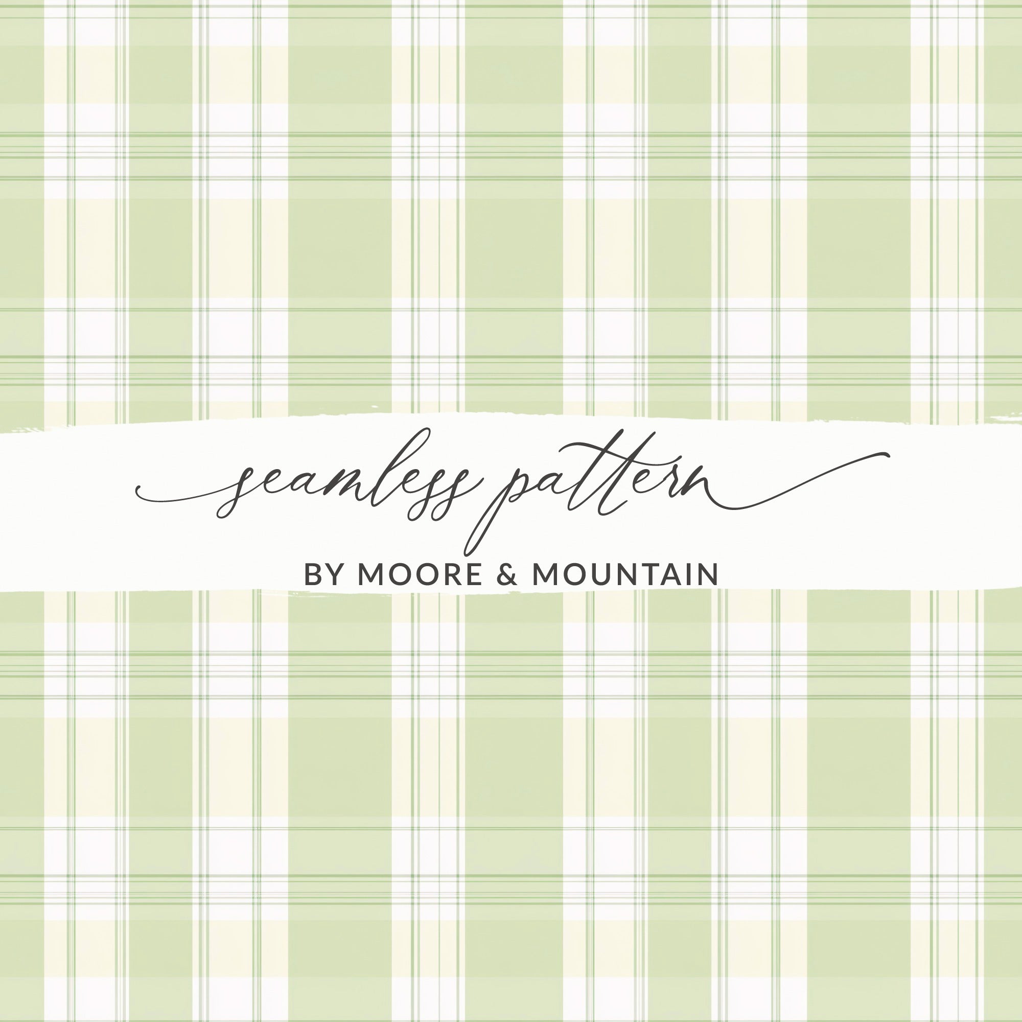 Elegant Green Plaid Seamless Pattern by Moore & Mountain
