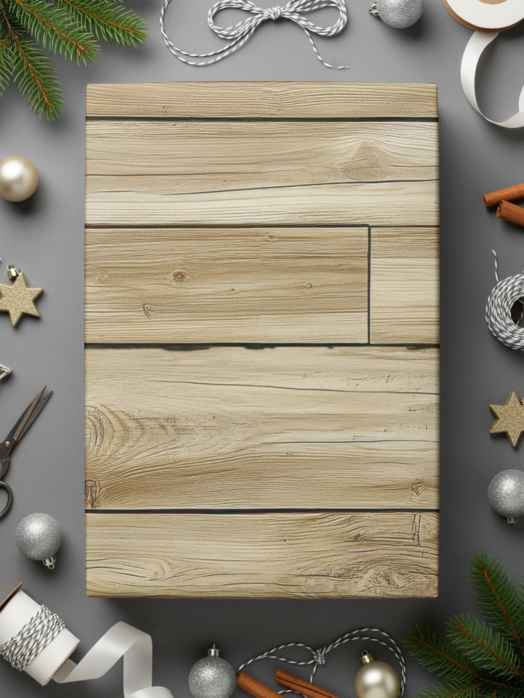 Rustic Wooden Holiday Decor Gift Box Christmas Product