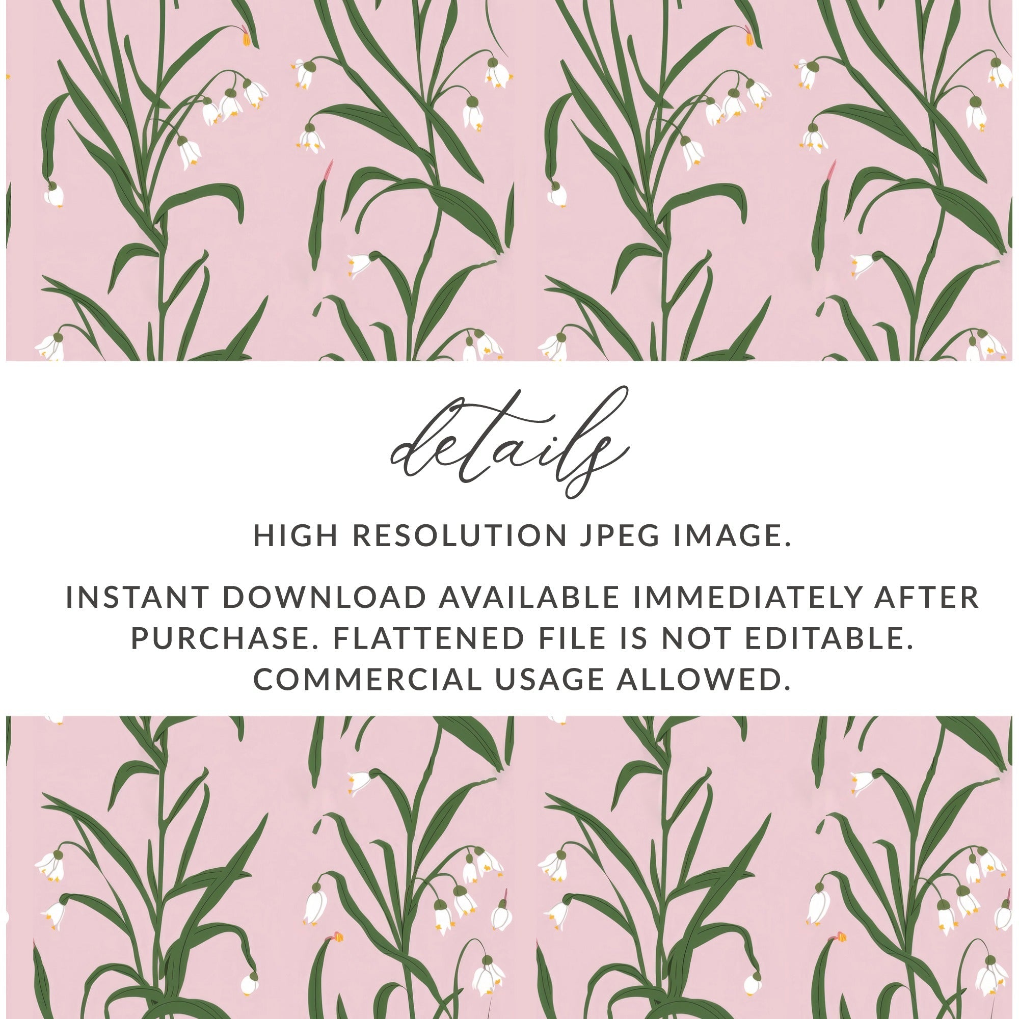 Snowdrop Flower T-Shirt, Digital Paper, Pink Floral Pattern, Botanical Print, Seamless Fabric Design, Spring Flowers Pattern, Floral Design - Moore and Mountain