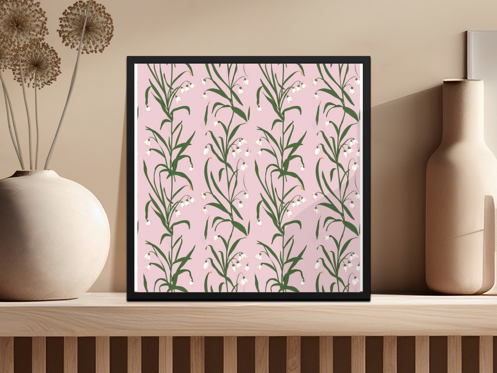 Snowdrop Flower T-Shirt, Digital Paper, Pink Floral Pattern, Botanical Print, Seamless Fabric Design, Spring Flowers Pattern, Floral Design - Moore and Mountain