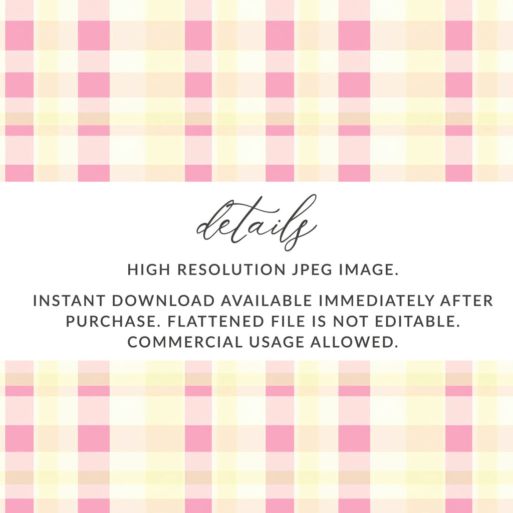 High Resolution Pink and Yellow Plaid Digital Image
