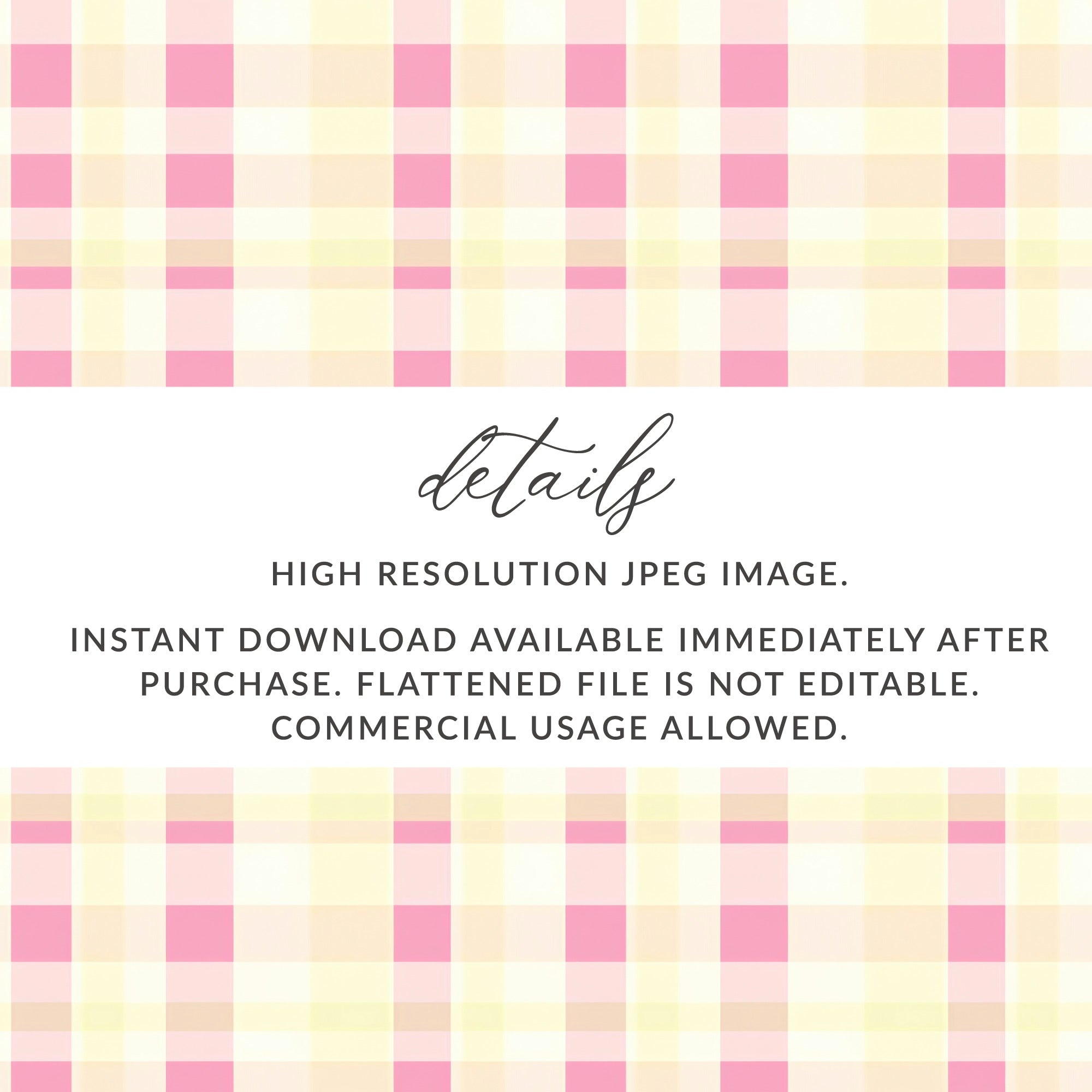High Resolution Pink and Yellow Plaid Digital Image