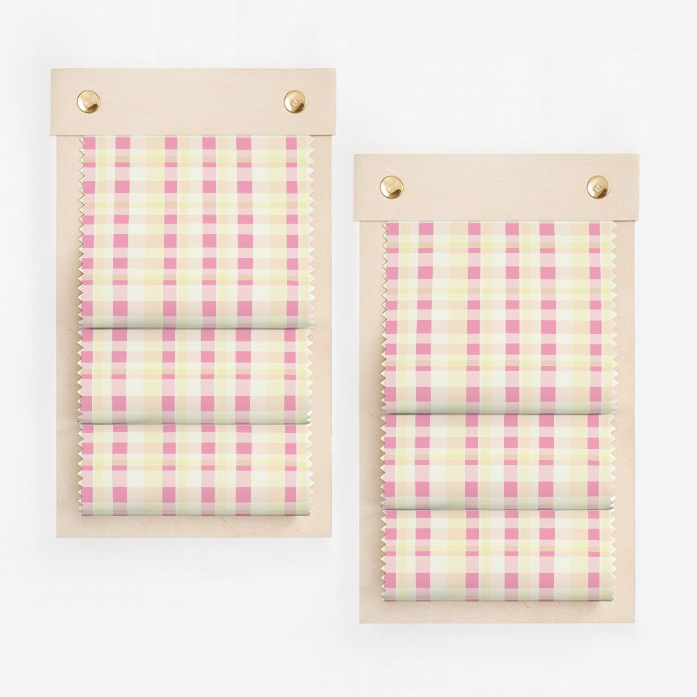 Pastel Plaid Pattern Roman Binder Shades