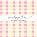 Pink and Yellow Plaid Seamless Pattern Design