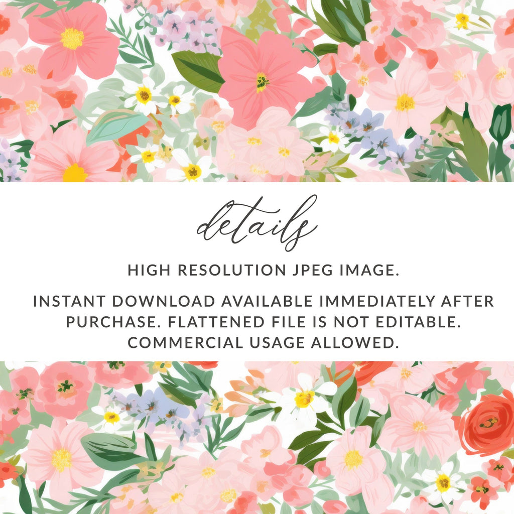 Ditsy Floral Seamless Pattern Colorful Flower Design, Fabric Print, Scrapbook Paper, Digital DownloadFloral Seamless Pattern, Pink Flower Digital Paper, Flower Pattern Design, Digital Scrapbook Paper, Flower JPEG Files, Pink Floral Image - Moore and Mountain