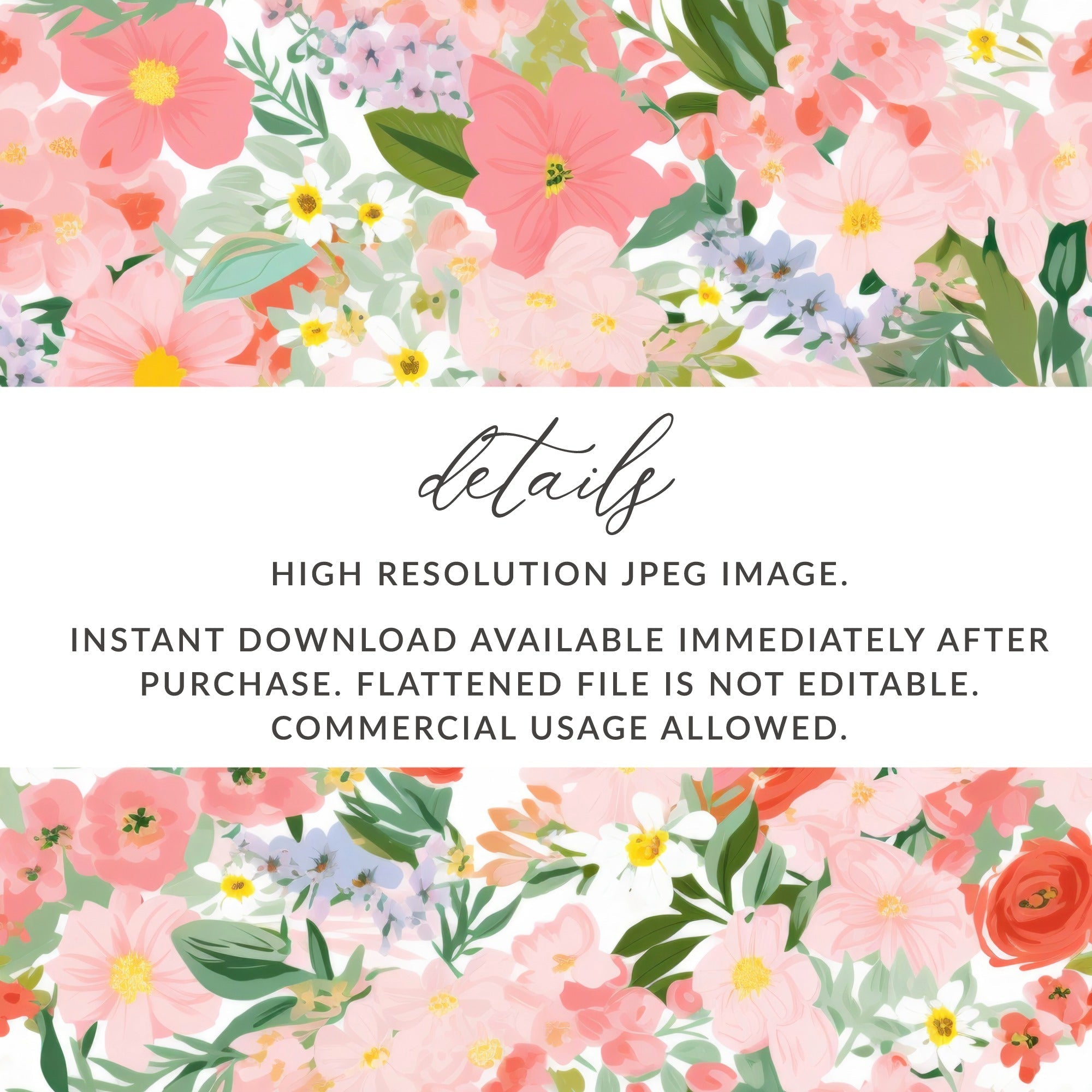 Ditsy Floral Seamless Pattern Colorful Flower Design, Fabric Print, Scrapbook Paper, Digital DownloadFloral Seamless Pattern, Pink Flower Digital Paper, Flower Pattern Design, Digital Scrapbook Paper, Flower JPEG Files, Pink Floral Image - Moore and Mountain