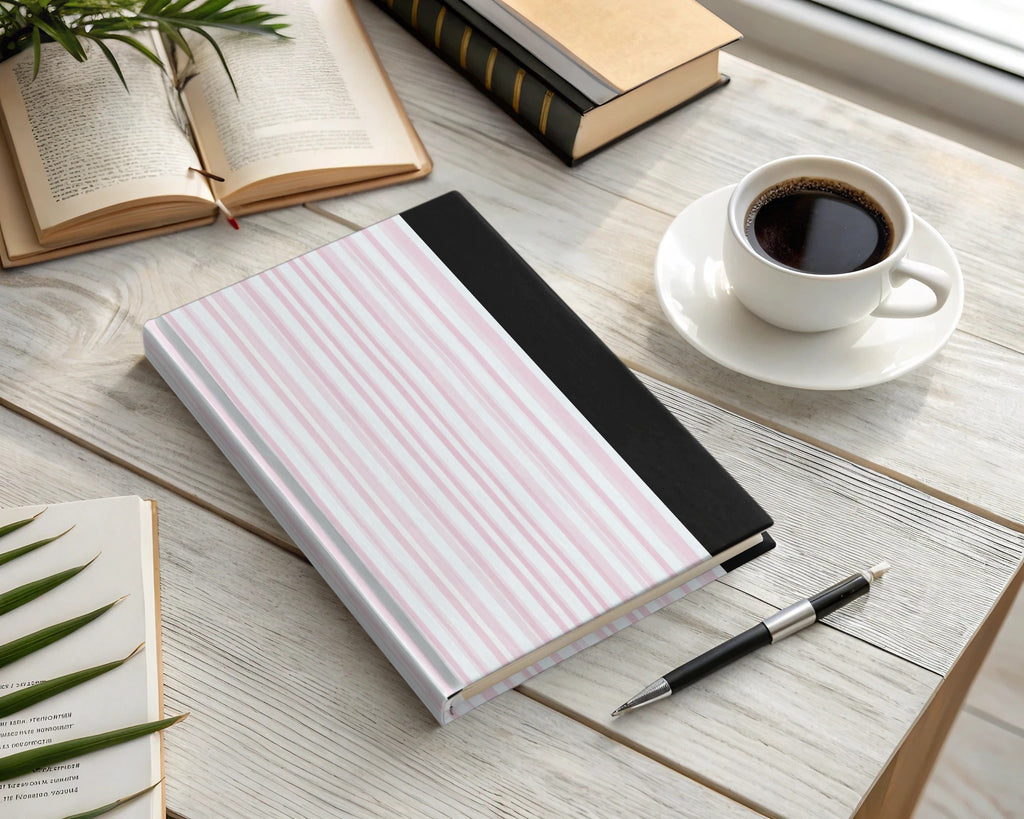 Light Pink and White Stripes Seamless Grandmillenial Digital - Moore and Mountain