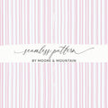 Light Pink and White Stripes Seamless Grandmillenial Digital - Moore and Mountain