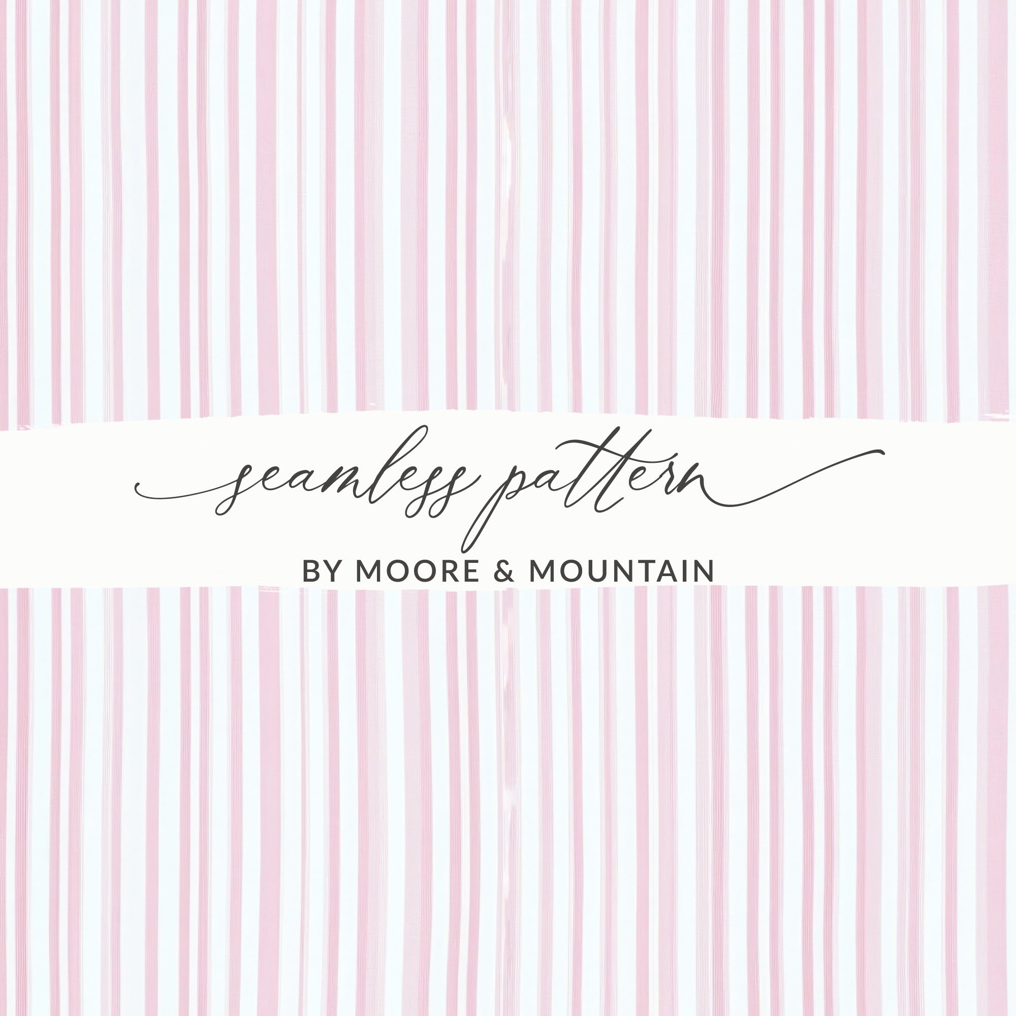 Light Pink and White Stripes Seamless Grandmillenial Digital - Moore and Mountain