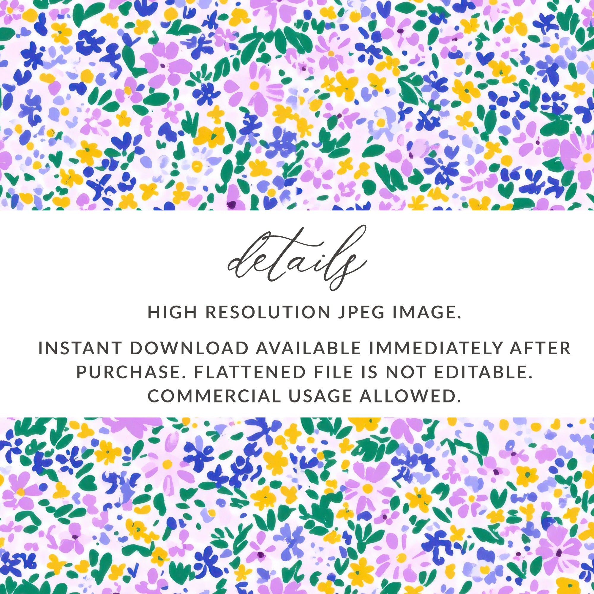 High Resolution Floral JPEG Image Instant Download