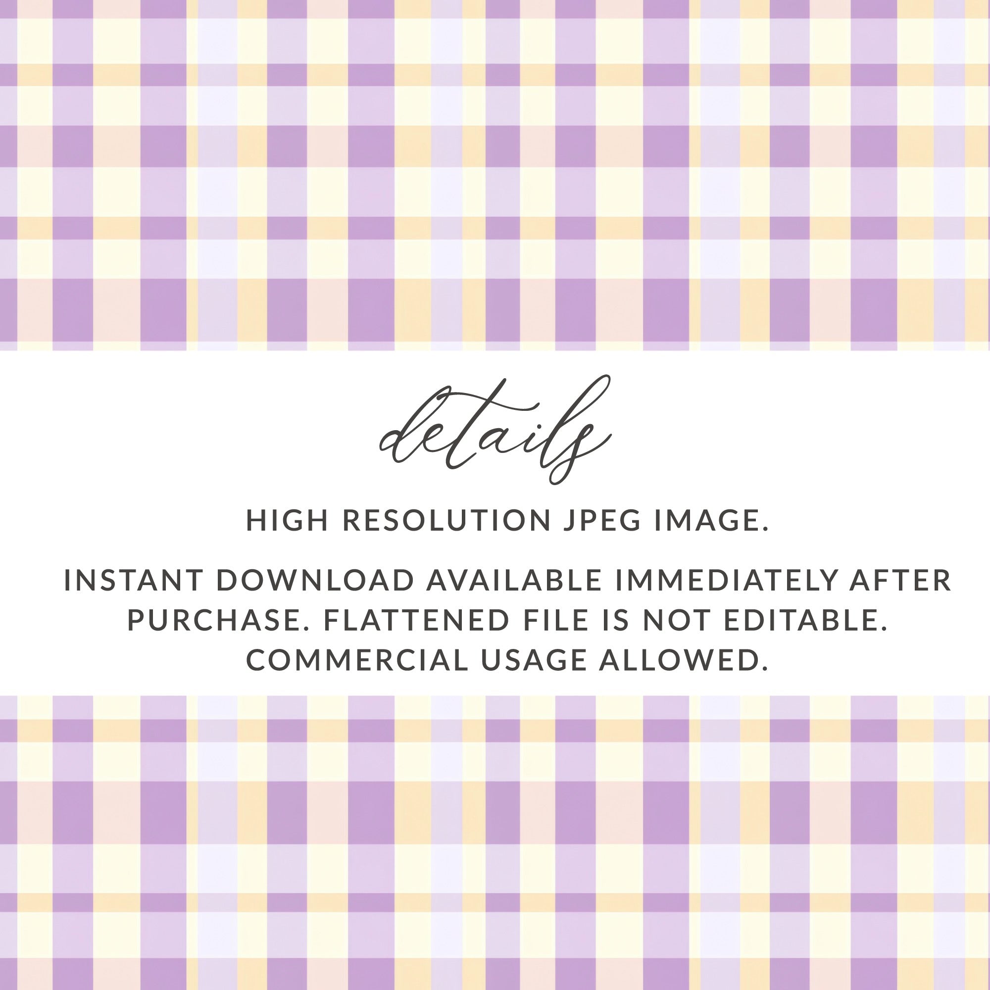 High Resolution Plaid Pattern JPEG Image Instant Download
