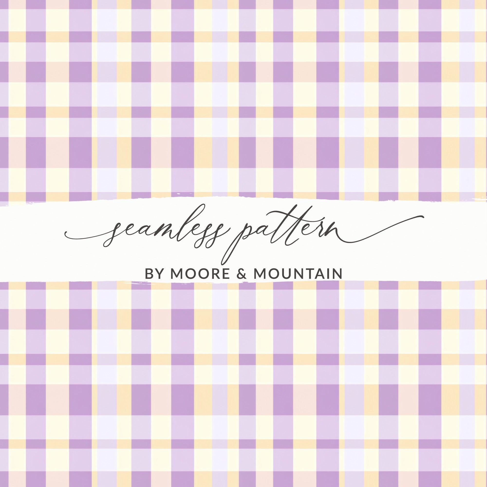 Purple Yellow Plaid Seamless Pattern by Moore & Mountain