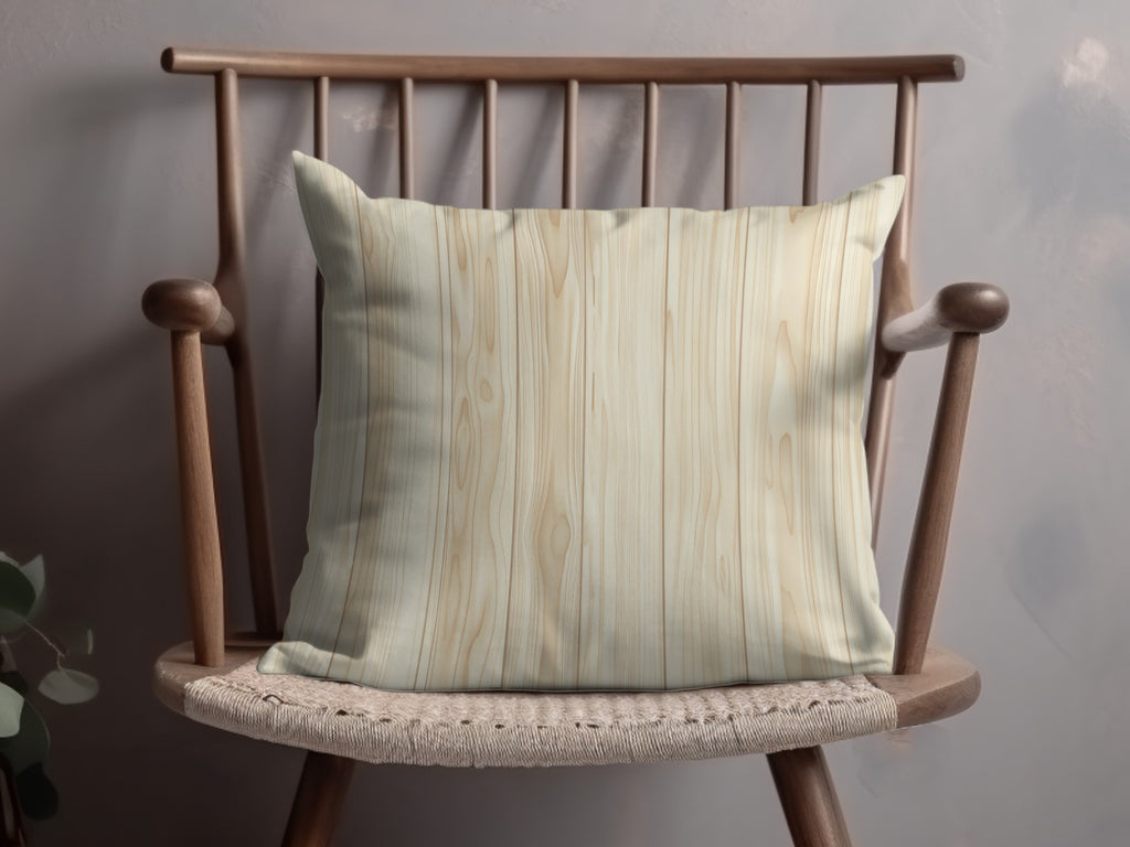 Elegant Light Wood Grain Decorative Pillow Cover