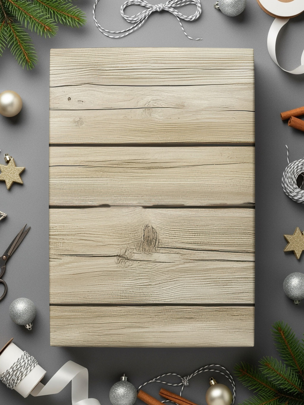 Rustic Wooden Holiday Decorative Background product