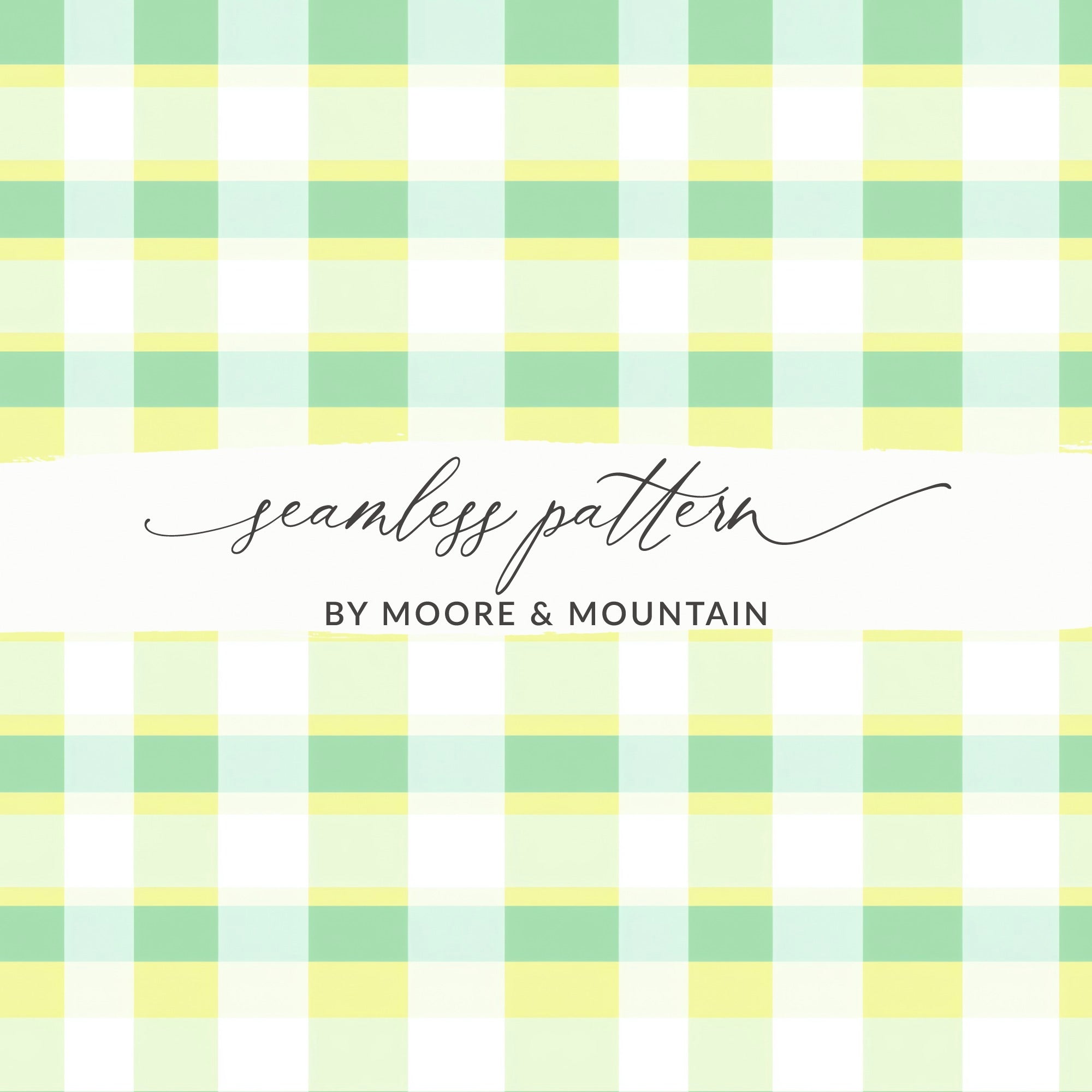 Green and Yellow Plaid Seamless Pattern Design