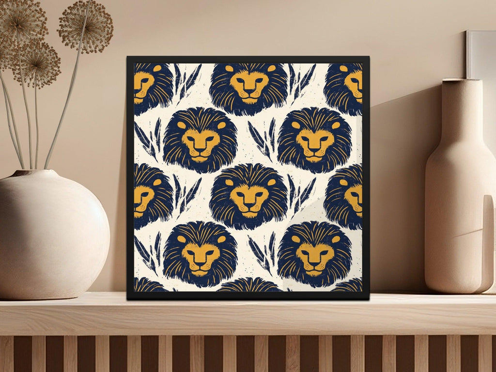 Lion Seamless Pattern Digital Paper, Animal Print Backgrounds, Nursery Decor, Scrapbooking Paper, Fabric Design, Digital Download - Moore and Mountain