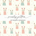 Llama Digital Seamless Pattern, Baby Animal Pattern, Cute Kids Fabric, Digital Download, Pastel Color Theme, JPEG Files - Moore and Mountain