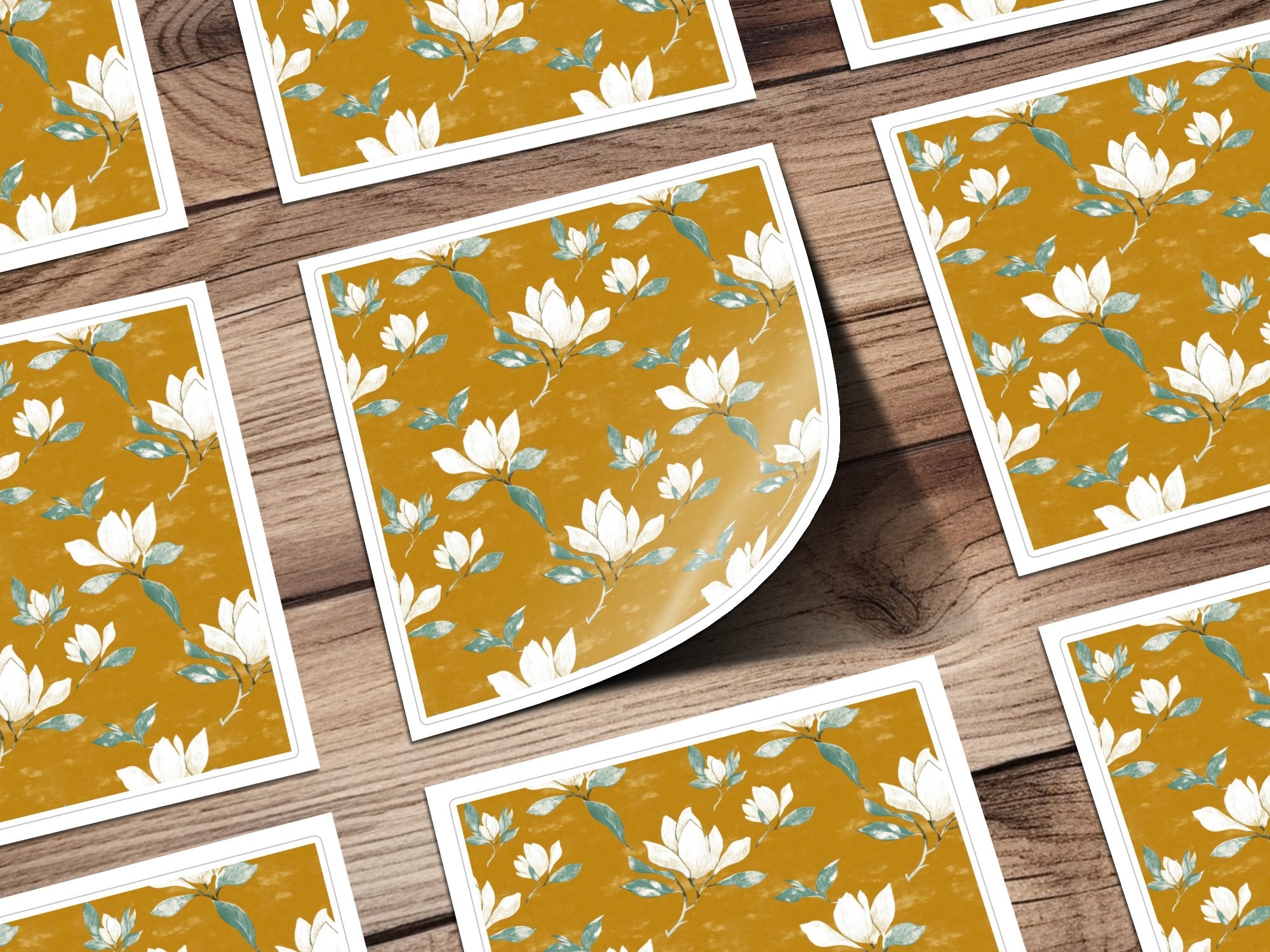 Magnolia Flower Seamless Pattern Arrangement Elegant Repeat Pattern Digital - Moore and Mountain