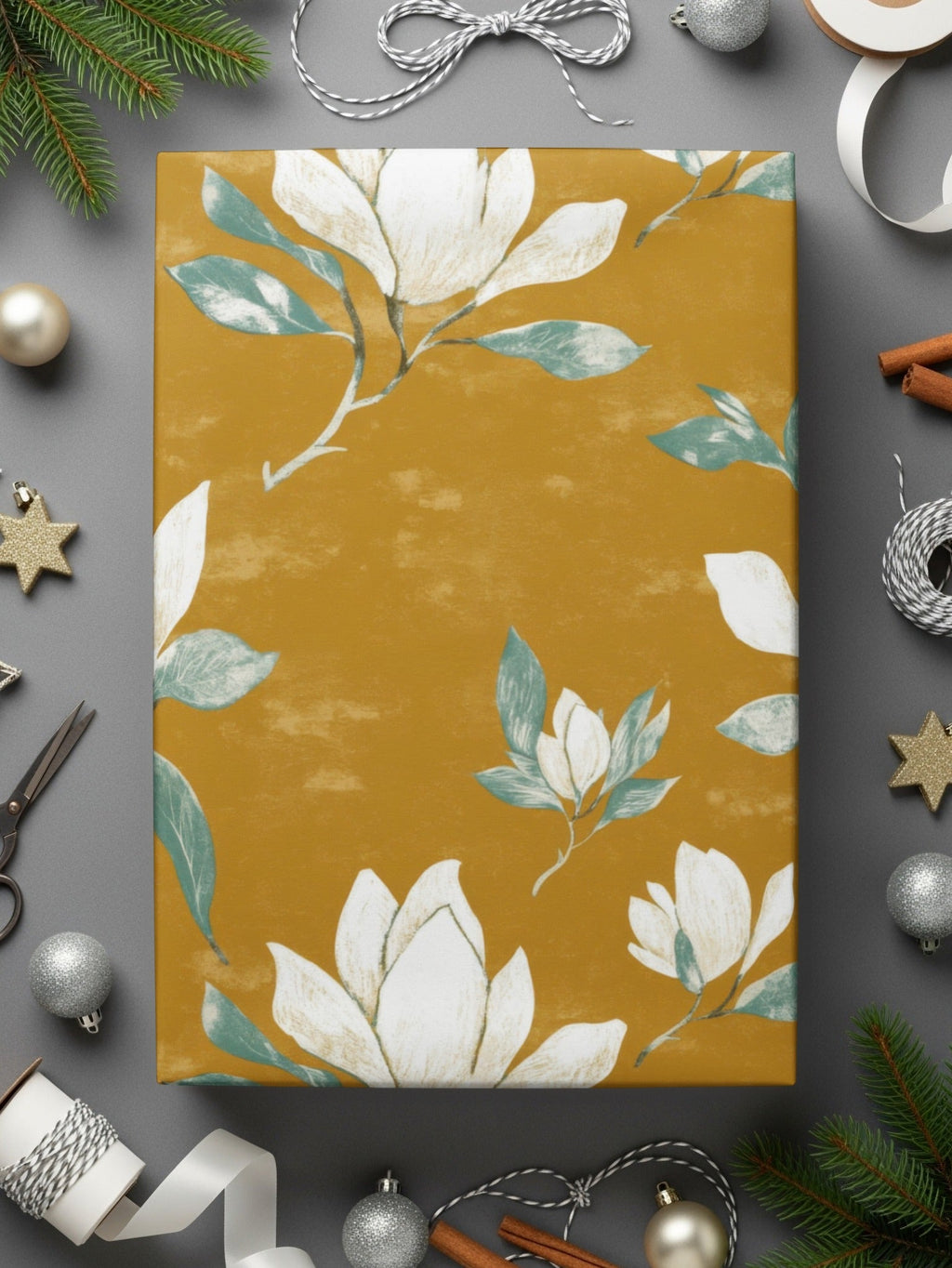 Magnolia Flower Seamless Pattern Arrangement Elegant Repeat Pattern Digital - Moore and Mountain