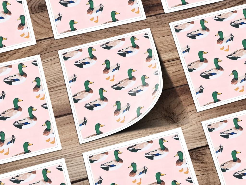 Colorful Duck Themed Decorative Sticker Sheet