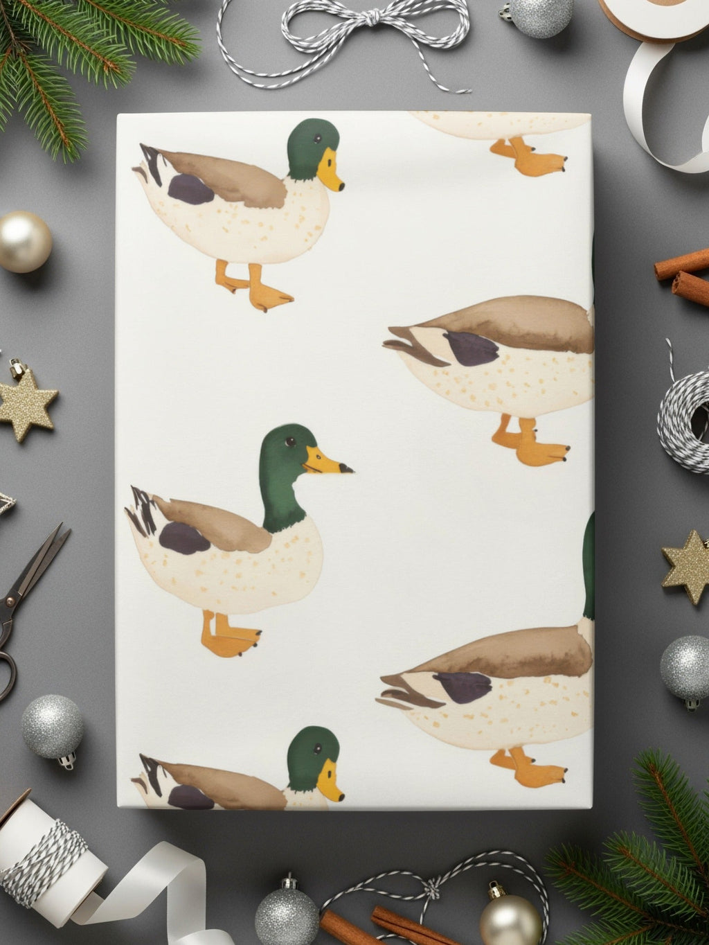 Mallard Duck Seamless Pattern, Charming Duck Pattern Artistic Design Seamless Repeat Digital - Moore and Mountain