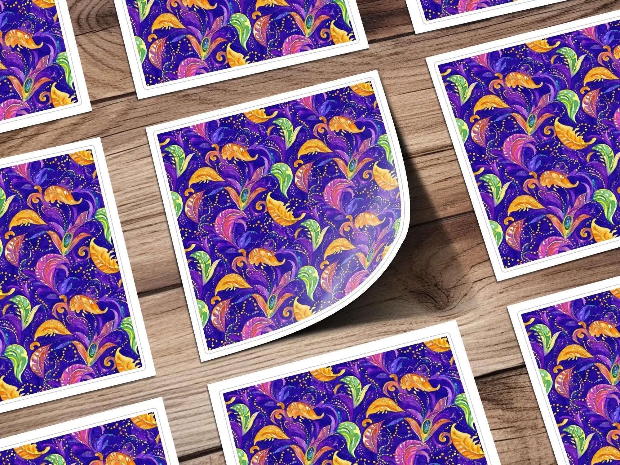 Mardi Gras Seamless Purple Background Pattern, Digital Mardi Gras Background Saemless - Moore and Mountain