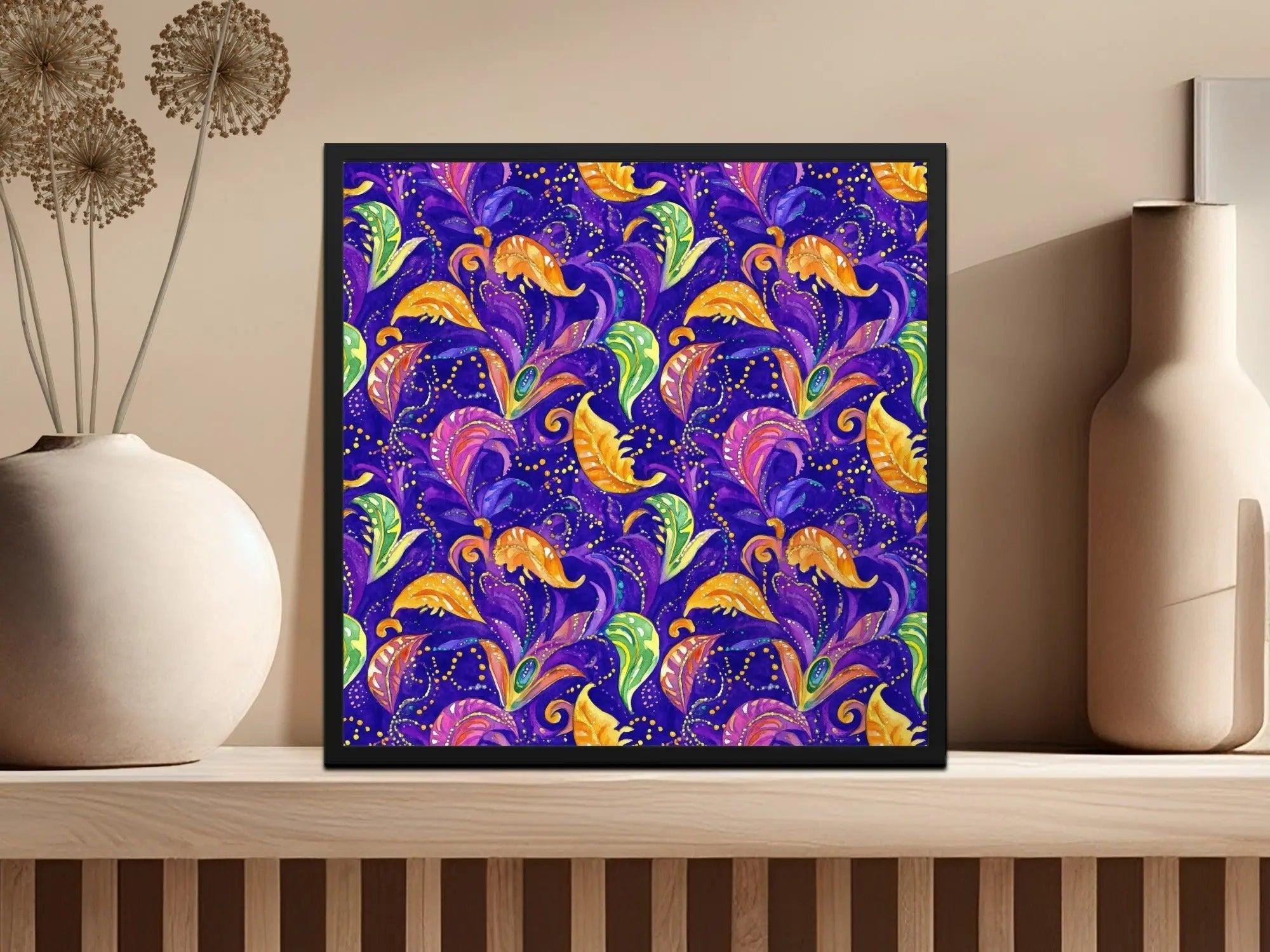 Mardi Gras Seamless Purple Background Pattern, Digital Mardi Gras Background Saemless - Moore and Mountain