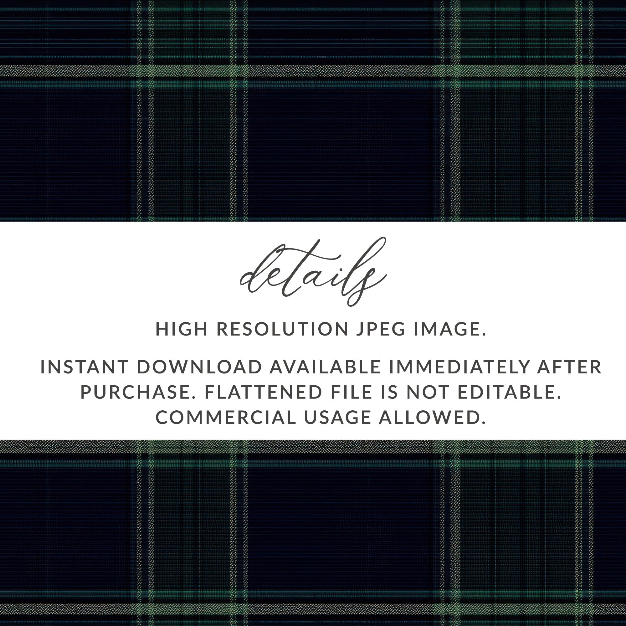Masculine Plaid Pattern Black and Green Tartan Seamless Digital - Moore and Mountain