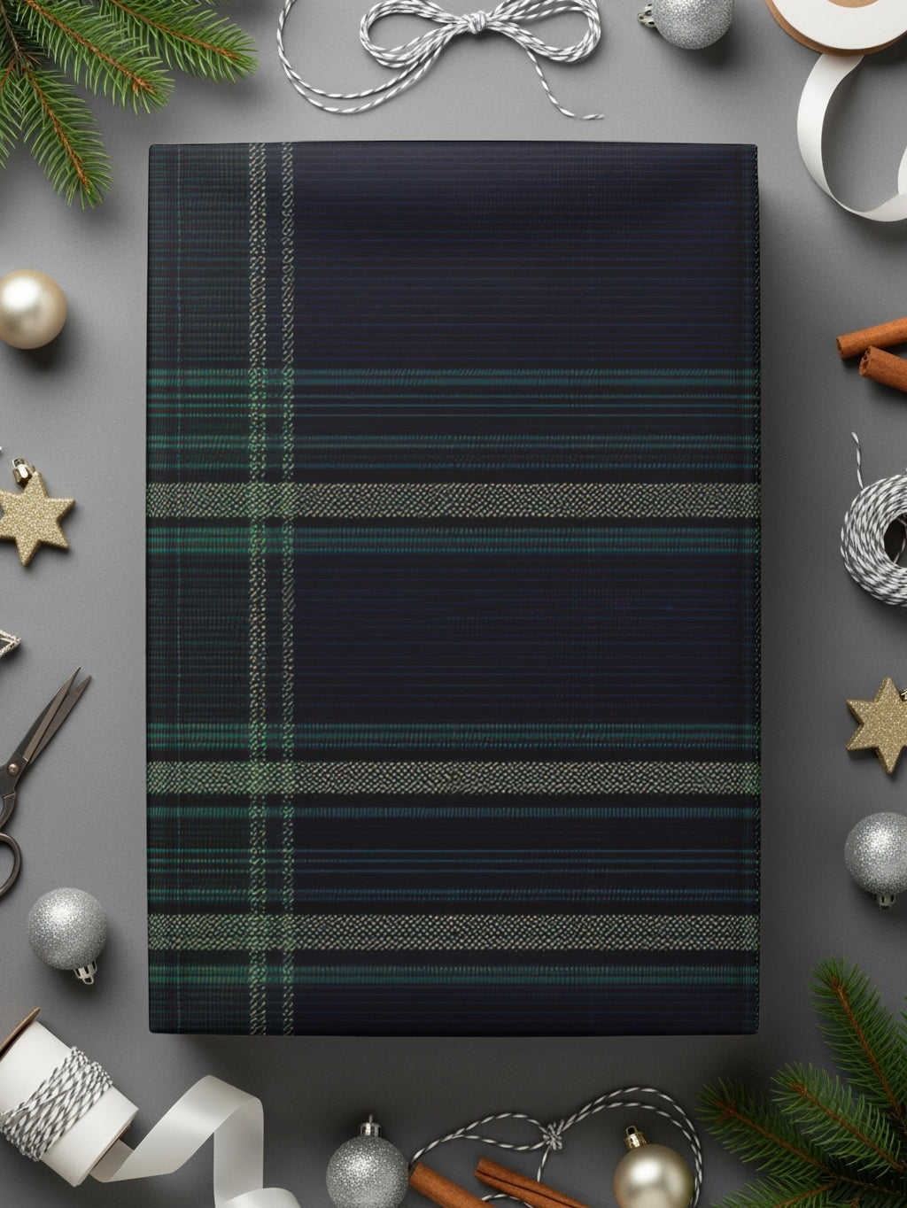 Masculine Plaid Pattern Black and Green Tartan Seamless Digital - Moore and Mountain