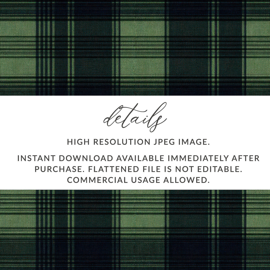 Masculine Seamless Black and Green Tartan Seamless Digital - Moore and Mountain