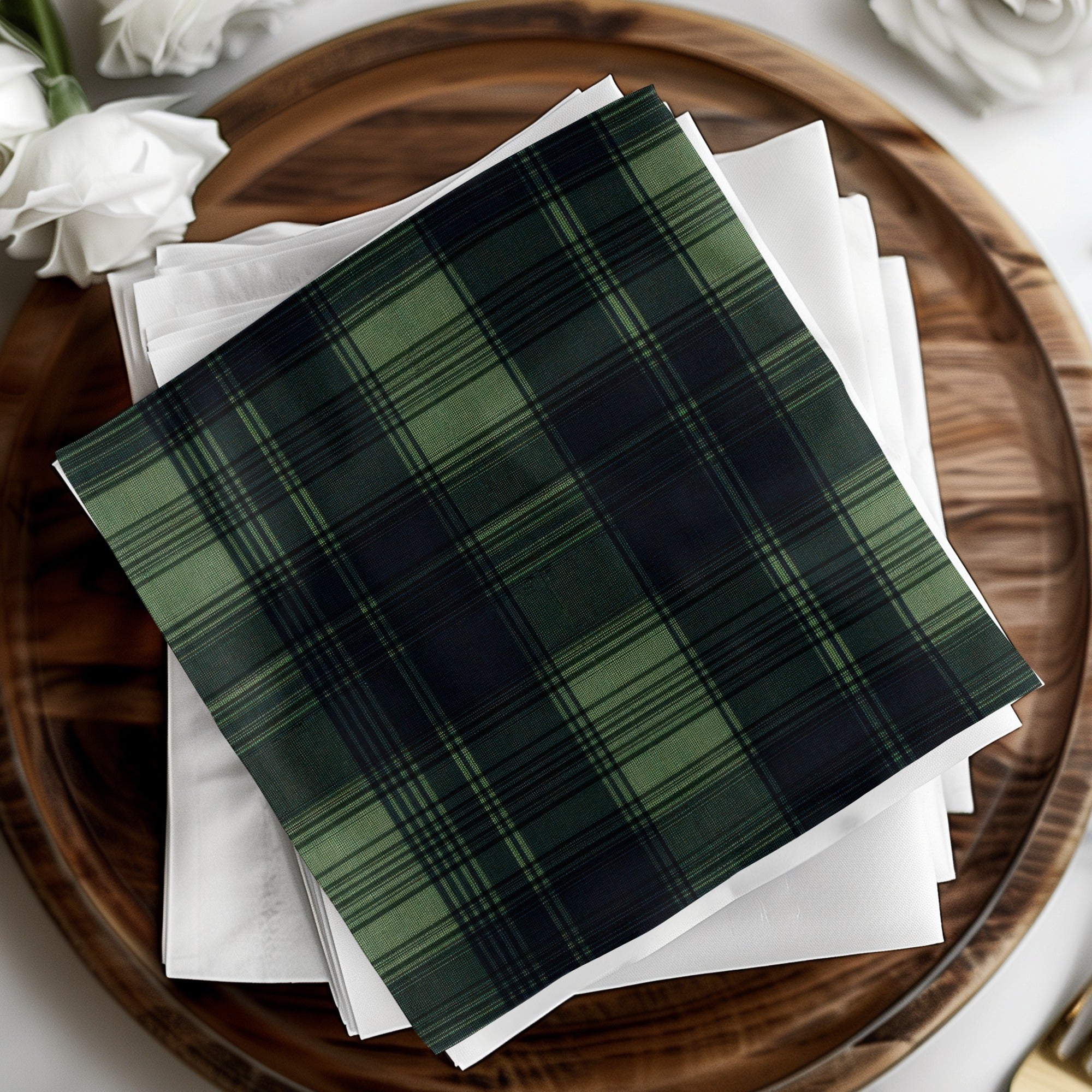 Masculine Seamless Black and Green Tartan Seamless Digital - Moore and Mountain