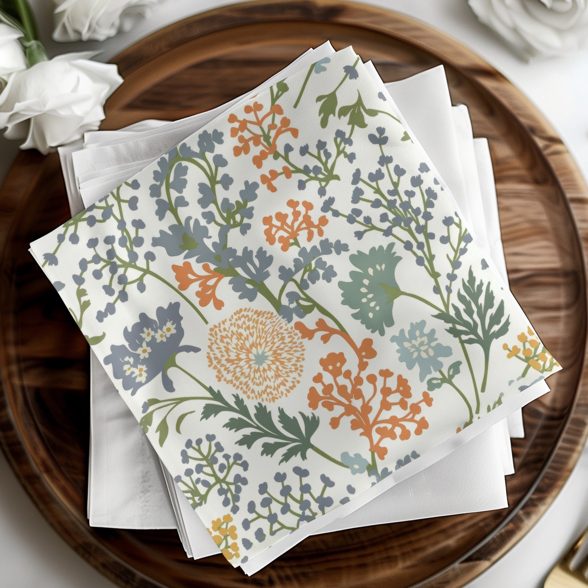 Matisse Seamless Floral Pattern Pastel Abstract Organic Leaves - Moore and Mountain